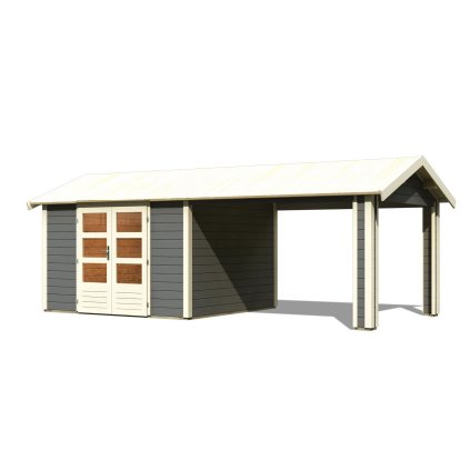 273229 dreveny domek karibu theres 7 vc pristavku 31455 terragrau lg3155