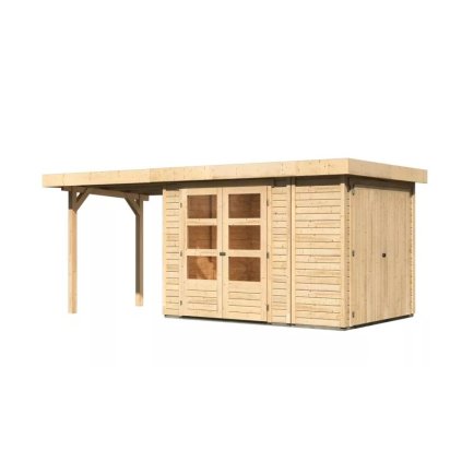 273880 dreveny domek karibu retola 2 pristavek 240 cm 82950 natur lg3371