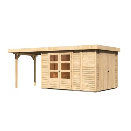 273913 dreveny domek karibu retola 4 pristavek 240 cm 82962 natur lg3378