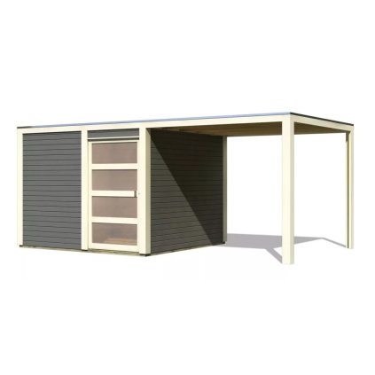 274315 dreveny domek karibu qubic 2 pristavek 270 cm 89397 terragrau lg3526