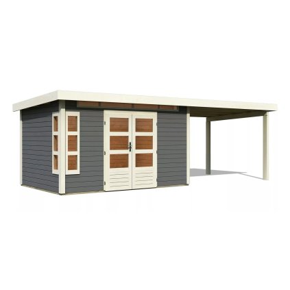 274483 dreveny domek karibu kastorf 7 pristavek 320 cm 31557 terragrau lg3586