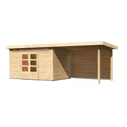 274582 dreveny domek karibu kandern 7 pristavek 320 cm vcetne zadni steny 9248 natur lg3625