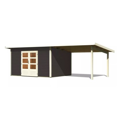 275239 dreveny domek karibu northeim 4 pristavek 330 cm 91472 terragrau lg3859