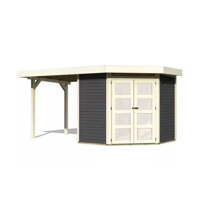 275284 dreveny domek karibu goldendorf 3 pristavek 240 cm 78243 terragrau lg3879