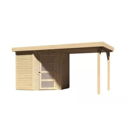 275296 dreveny domek karibu schwandorf 3 pristavek 240 cm 77738 natur lg3891