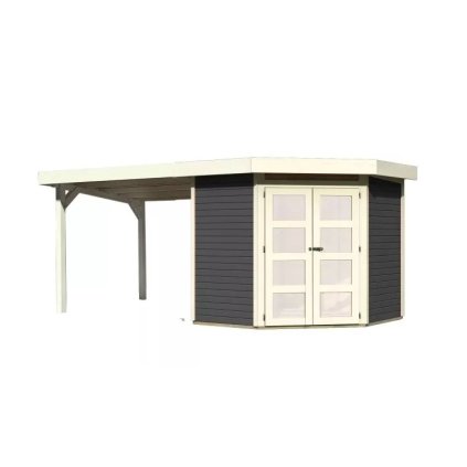 275302 dreveny domek karibu goldendorf 3 pristavek 280 cm 78247 terragrau lg3882