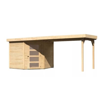 275323 dreveny domek karibu schwandorf 5 pristavek 280 cm 77750 natur lg3914