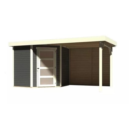 275341 dreveny domek karibu schwandorf 3 pristavek vcetne zadni steny 240 cm 9211 terragrau lg3894