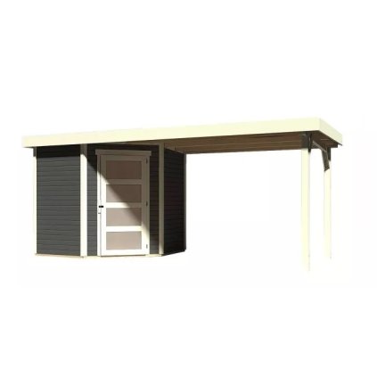 275353 dreveny domek karibu schwandorf 3 pristavek 280 cm 77743 terragrau lg3898