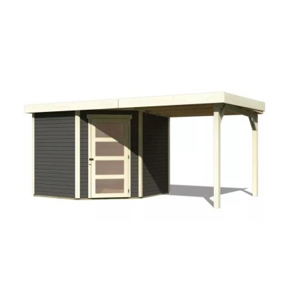 275380 dreveny domek karibu schwandorf 5 pristavek 240 cm 77747 terragrau lg3907