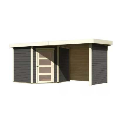 275389 dreveny domek karibu schwandorf 5 pristavek 240 cm vcetne zadni a bocni steny 77749 terragrau lg3911