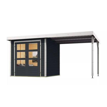 275722 hybridni domek karibu jupiter c 93429 antracit bily lg4044