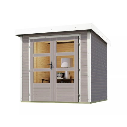 275821 hybridni domek karibu jupiter d 93417 svetle sedy bily lg4079