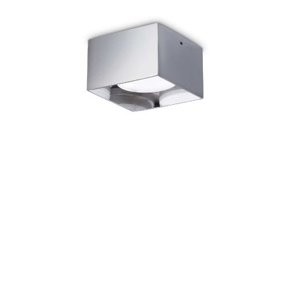 SPIKE PL1 stropní přisazené svítidlo 1x GX53 LED 9W 910lm 3000K hranaté 10cm IP20, chromové