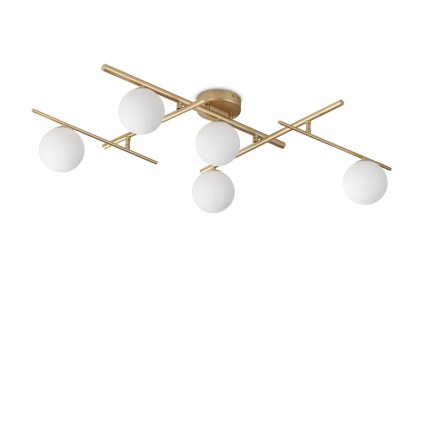 ATLAS PL5 stropní svítidlo 5x G9 LED 3W 370lm 3000K 62cm IP20, zlaté