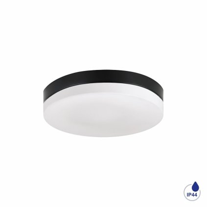 306560 pills iii koupelnove prisazene svitidlo 1x e27 60w bez zdroje 19cm kulate ip44 cerne