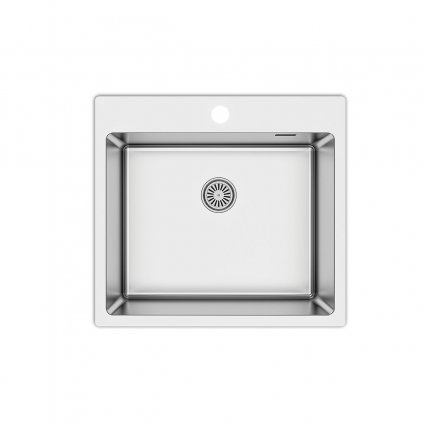 Metalac Inko, nerezový jednodřez Ideal 500 B dřez , 550 × 505 x 200 mm , průměr 90 mm pro sifon