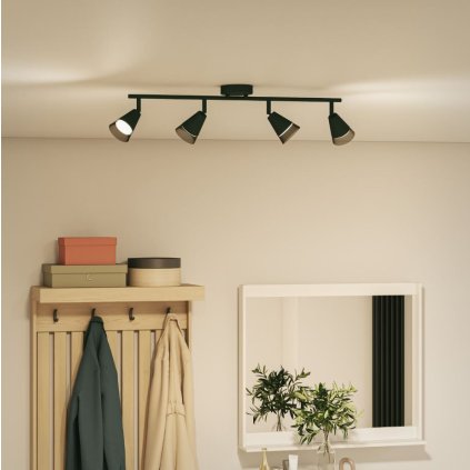 319718 cleft bodove svitidlo 4x gu10 5w bez zdroje 69 5cm ip20 cerne