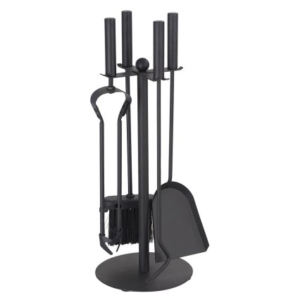 Nářadí krbové v.49cm, ČER ocel, sada 4díl. se stojánkem