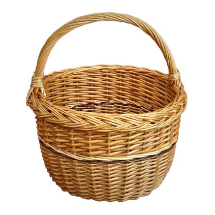 Košík nákupní kulatý BOLERO plné pr.29x34cm lakovaný