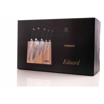 Nůž EDUARD sada 5díl. + bambusový blok magnetický