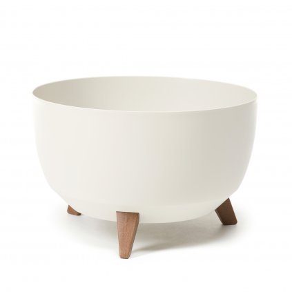 370244 lamela plastova misa na nozkach roma prumer 29 cm kremova