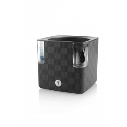 372878 plastkon samozalvazovaci kvetinac na bylinky cobble 14 x 14 cm antracit