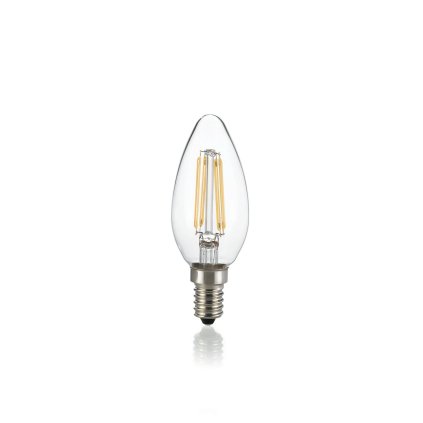 CLASSIC OLIVA LED filamentová žárovka E14 B35 4W 470lm 3000K čirá, nestmívatelná