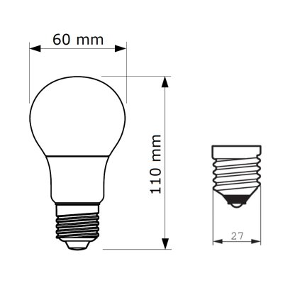 CorePro LEDbulb ND 7,5-60W A60 E27 865 LED Žárovka 7,5W 806lm