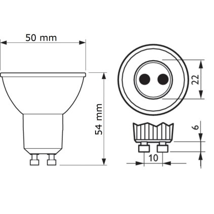 CorePro LEDspot ND 3,5-35W GU10 840 36D LED Žárovka 3,5W 275lm