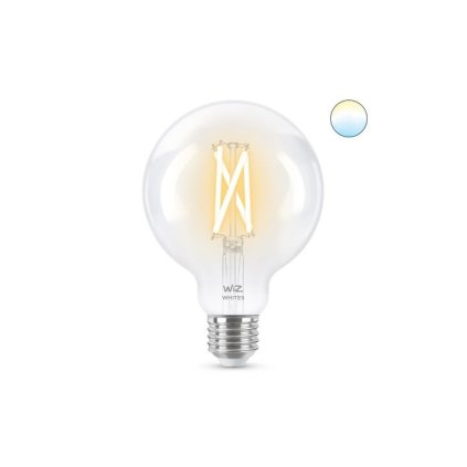 WiZ LED filament žárovka E27 G95 7W 806lm 2700-6500K, stmívatelná