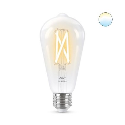 WiZ LED žárovka filament E27 ST64 7W 806lm 2700-6500K IP20, stmívatelná