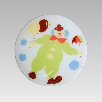 CLOWN dětské přisazené svítidlo 1x E27 60W bez zdroje 30cm, barevné