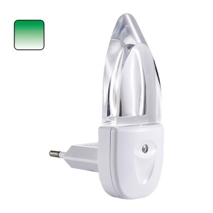 MINI LIGHT noční svítidlo do zásuvky se soumrakovým senzorem LED 0,3W IP20, světle zelená