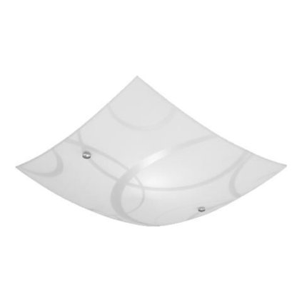 ROMERO stropní svítidlo 1x E27 60W bez zdroje 30cm hranaté IP20, bílé