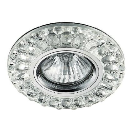 DOWNLIGHT podhledové svítidlo LED 3W 380lm 4000K + 1x GU10 50W bez zdroje 9,5cm kulaté IP20, chrom