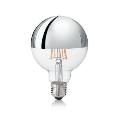 CLASSIC GLOBO LED filament žárovka E27 G95 9W 930lm 3000K chromová, nestmívatelná
