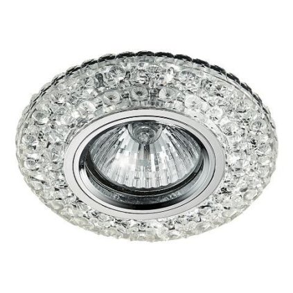 DOWNLIGHT podhledové svítidlo LED 3W 380lm 4000K + 1x GU10 50W bez zdroje 10cm kulaté IP20, chrom