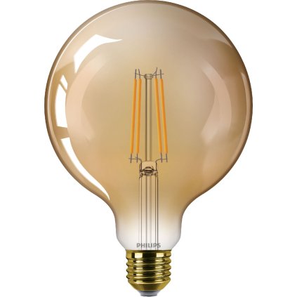 LED filament žárovka E27 G125 7W (40W) 470lm 1800K nestmívatelná, jantarová