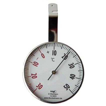 Teploměr okenní kulatý 7cm kovový 14.5003