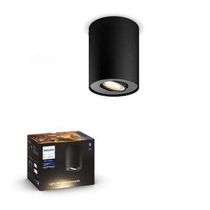 389447 hue wa pillar bodove led svitidlo gu10 1x5w 350lm 2200 6500k ip20 cerna