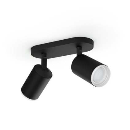 389498 50632 30 p7 hue waca fugato bodove led svitidlo 2x gu10 5 7w 350lm 2000 6500k rgb ip20 cerne