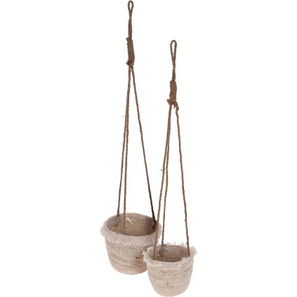 405788 kvetinac dekoracni zavesny sada 2dil 18cm 22cm prirodni