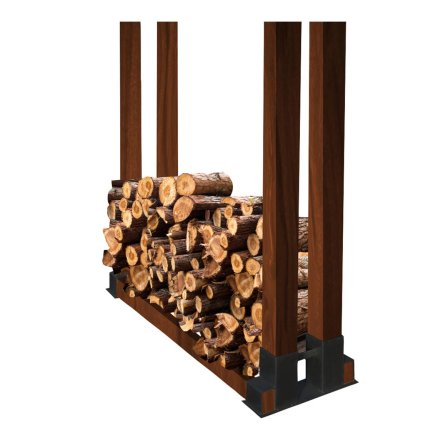 Stojan na palivové dřevo 340x150mm ČERNÝ (1ks)