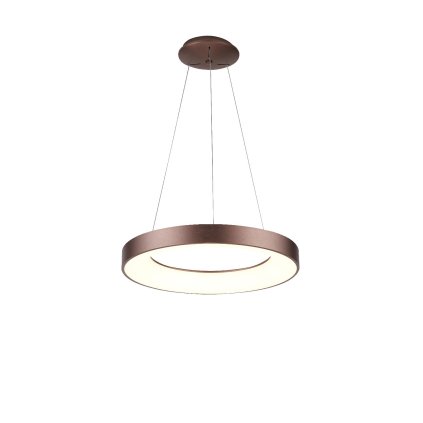 AZ5007 LED Stmívatelný lustr na lanku SANTANA LED/50W/230V hnědá + dálkové ovládání