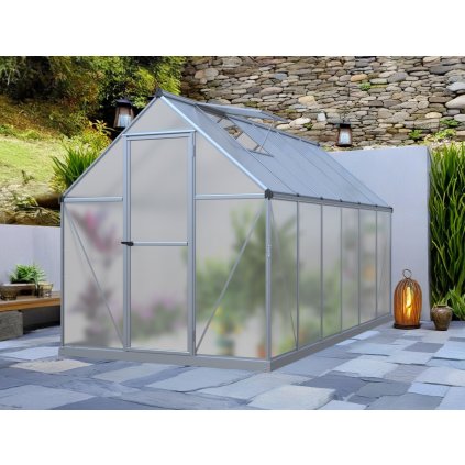 430516 sklenik lanitplast sarana 6x12 pc 4 mm stribrny lg4276