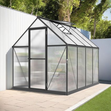 433945 sklenik lanitplast sarana 6x8 pc 4 mm cerny lg4334