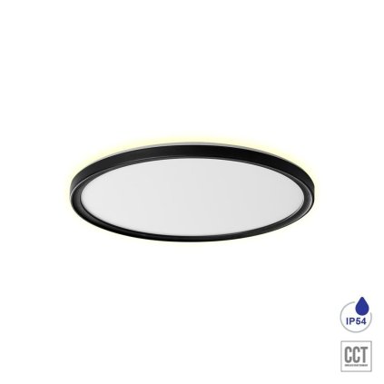 CORDIA stropní svítidlo LED 12W 1080lm 3000K-6000K 22,5cm, IP54 kulaté, černé