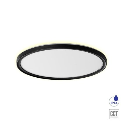 CORDIA stropní svítidlo LED 18W 1620lm 3000K-6000K 22,5cm, IP54 kulaté, černé