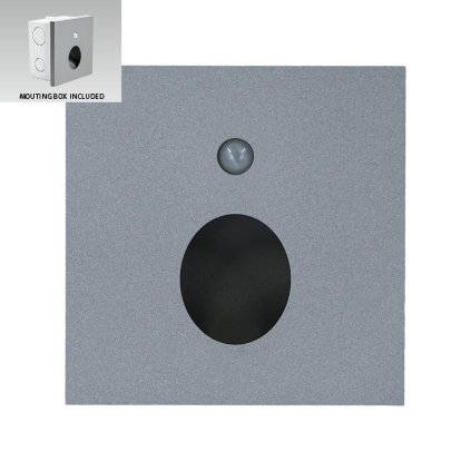 STEP LIGHT OLIVE Orientační svítidlo LED 1W 50lm 4000K IP20 se senzorem, tmavě šedé